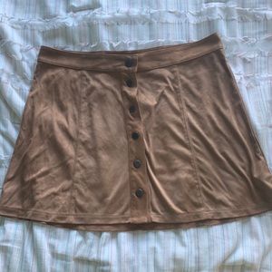 Tan suede skirt